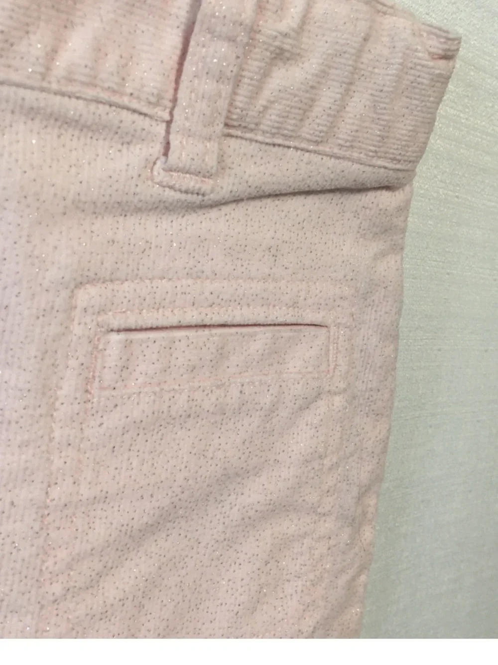 Gymboree Pink Corduroy Ballerina sparkles EMB Flare Pants Adjustable Waist